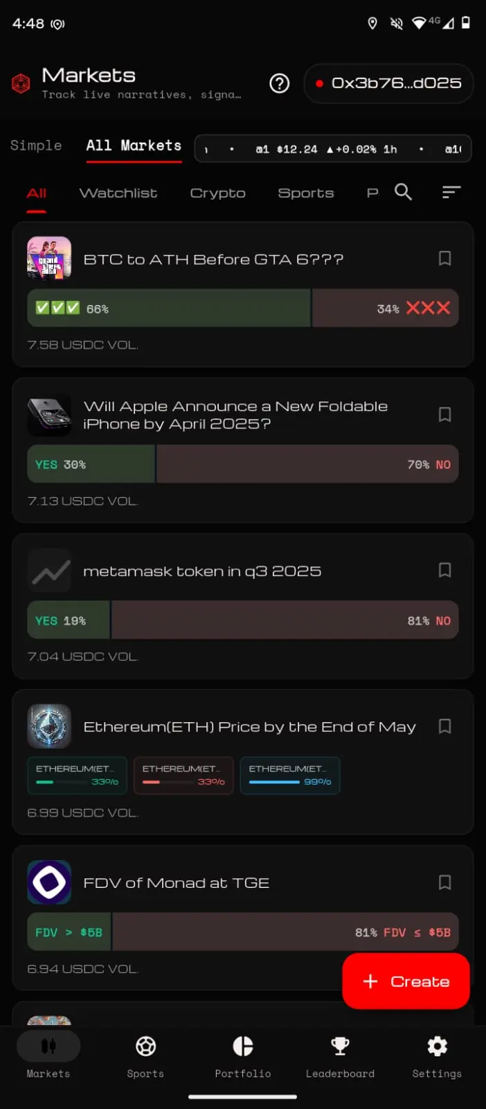 Arenaton Alpha Terminal market research interface